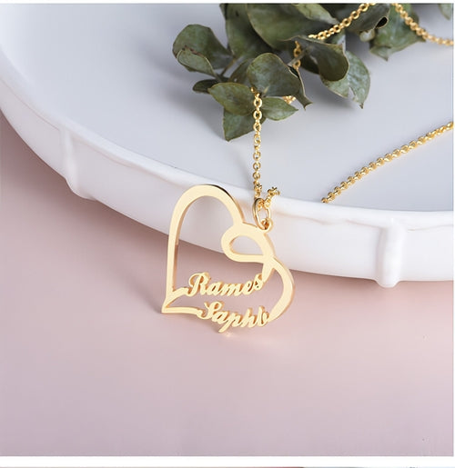 💖 Eternal Heart Necklace â€?925 Silver Personalized Love Keepsake