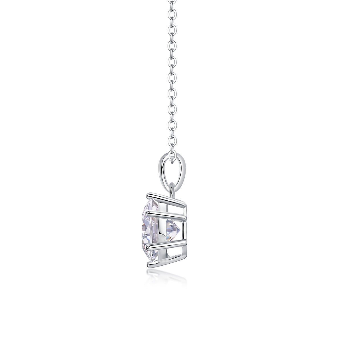 Fashion Luxury Diamond Pendant Necklace Inlaid With Moissanite Silver